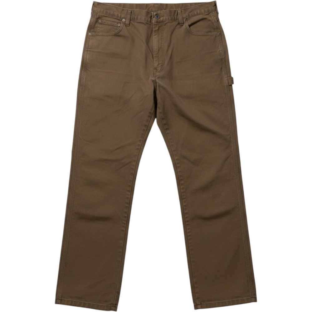Genuine Dickies Mens Brown Duck Canvas Carpenter Pants 36x34 Utility Workwear